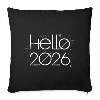 Hello 2026 Fireworks - Sofa pillowcase 17,3'' x 17,3'' (45 x 45 cm) - black - Front