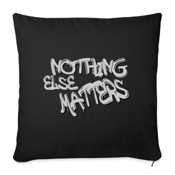 Graffiti Quote Typography: Bold Gray Slogan - Sofa pillowcase 17,3'' x 17,3'' (45 x 45 cm) - black - Front