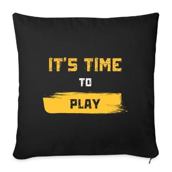 MTGAMING | It's Time To Play - Gaming Apparel - Sofa pillowcase 17,3'' x 17,3'' (45 x 45 cm) - black - Front