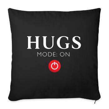 HUGS Modo On Red Button - Sofa pillowcase 17,3'' x 17,3'' (45 x 45 cm) - black - Front