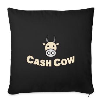 CASH COW - Sofa pillowcase 17,3'' x 17,3'' (45 x 45 cm) - black - Front