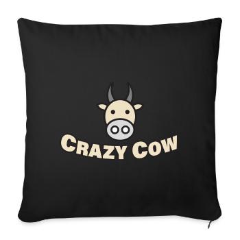 CRAZY COW - Sofa pillowcase 17,3'' x 17,3'' (45 x 45 cm) - black - Front