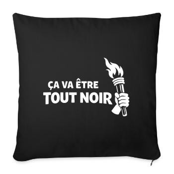 It's going to be all black - Sofa pillowcase 17,3'' x 17,3'' (45 x 45 cm) - black - Front