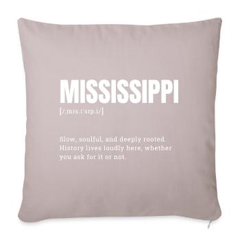 Mississippi Bold Monochrome Logo - Housse de coussin décorative 45 x 45 cm - taupe clair - Devant