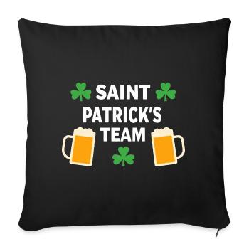 Équipe Saint-Patrick Festif - Housse de coussin décorative 45 x 45 cm - noir - Devant