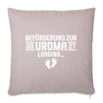 Promotion to great-grandmother 2027 loading - Sofa pillowcase 17,3'' x 17,3'' (45 x 45 cm) - light taupe - Front