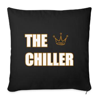 THE CHILLER – Cool & Minimal Statement Design - Sofa pillowcase 17,3'' x 17,3'' (45 x 45 cm) - black - Front