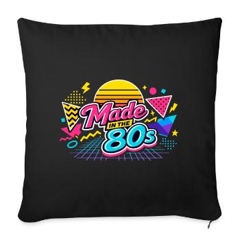 Made in the 80s Neon Retro - Sofa pillowcase 17,3'' x 17,3'' (45 x 45 cm) - black - Front