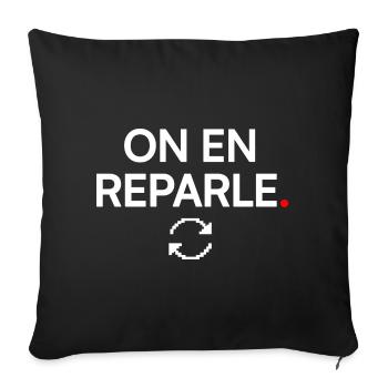 LASS UNS NOCH EINMAL DARÜBER REDEN | Bürohumor - Sofakissenbezug 45 x 45 cm - Schwarz - Vorne