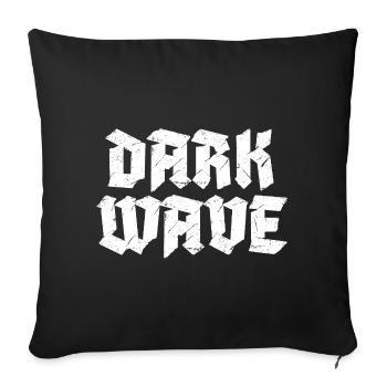 Conception du logo typographique Dark Wave - Housse de coussin décorative 45 x 45 cm - noir - Devant