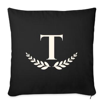 T - Sofakissenbezug 45 x 45 cm - Schwarz - Vorne