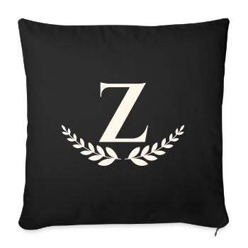 Z - Sofakissenbezug 45 x 45 cm - Schwarz - Vorne