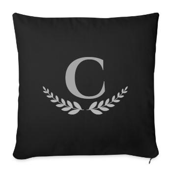 C - Sofakissenbezug 45 x 45 cm - Schwarz - Vorne