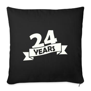24_years - Sofakissenbezug 45 x 45 cm - Schwarz - Vorne