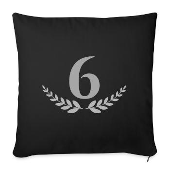 6 - Housse de coussin décorative 45 x 45 cm - noir - Devant