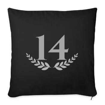 14 - Housse de coussin décorative 45 x 45 cm - noir - Devant