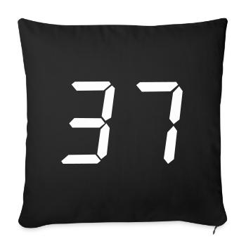 digitale_zahl_37- - Sofa pillowcase 17,3'' x 17,3'' (45 x 45 cm) - black - Front