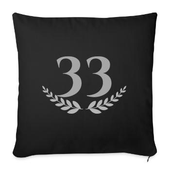 33 - Sofa pillowcase 17,3'' x 17,3'' (45 x 45 cm) - black - Front