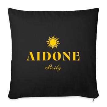 Aidone Sicily Sun  - Sofa pillowcase 17,3'' x 17,3'' (45 x 45 cm) - black - Front