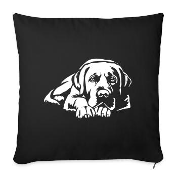 Labrador "Black Edition" - Sofa pillowcase 17,3'' x 17,3'' (45 x 45 cm) - black - Front