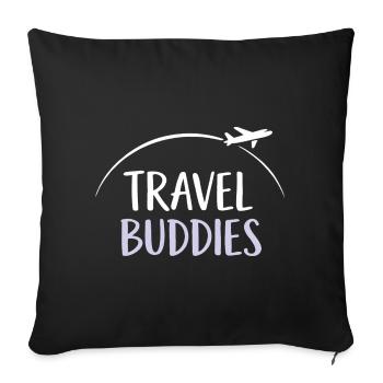 Travel Buddies - Sofa pillowcase 17,3'' x 17,3'' (45 x 45 cm) - black - Front