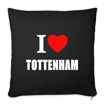 I Love Tottenham - Sofa pillowcase 17,3'' x 17,3'' (45 x 45 cm) - black - Front