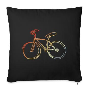 Cycling Drawing Retro Style - Sofa pillowcase 17,3'' x 17,3'' (45 x 45 cm) - black - Front