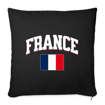 France Football Lover Retro Sports Design - Sofa pillowcase 17,3'' x 17,3'' (45 x 45 cm) - black - Front