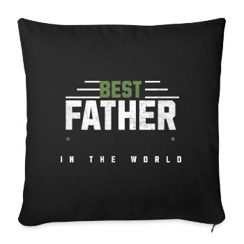 Meilleur papa du monde - Housse de coussin décorative 45 x 45 cm - noir - Devant