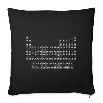Periodic Table Chemistry Elements Smart Smart White - Sofa pillowcase 17,3'' x 17,3'' (45 x 45 cm) - black - Front