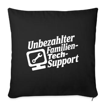 Unbezahlter Familien Tech-Support - Sofa pillowcase 17,3'' x 17,3'' (45 x 45 cm) - black - Front