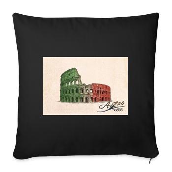 Azzo - Housse de coussin décorative 45 x 45 cm - noir - Devant