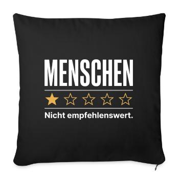 Menschen 1 stern bewertung i schlech nicht  - Sofakissenbezug 45 x 45 cm - Schwarz - Vorne
