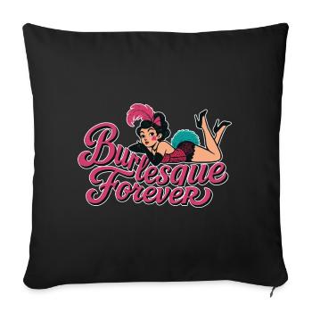 Burlesque Forever: Vintage Pin-Up Beauty - Sofa pillowcase 17,3'' x 17,3'' (45 x 45 cm) - black - Front