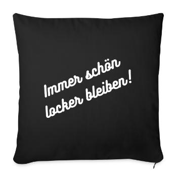 HN Always Laugh Well Stay Sticker Design - Sofa pillowcase 17,3'' x 17,3'' (45 x 45 cm) - black - Front