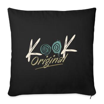 Kook Original Groovy Spiral Retro 70s - Sofakissenbezug 45 x 45 cm - Schwarz - Vorne