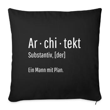 Architekt Substantiv Definition Geschenk - Sofakissenbezug 45 x 45 cm - Schwarz - Vorne
