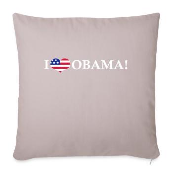 I <3 Obama - Housse de coussin décorative 45 x 45 cm - taupe clair - Devant