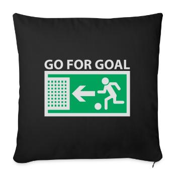 Go for Goal | Tor | Fussball | Soccer - Housse de coussin décorative 45 x 45 cm - noir - Devant