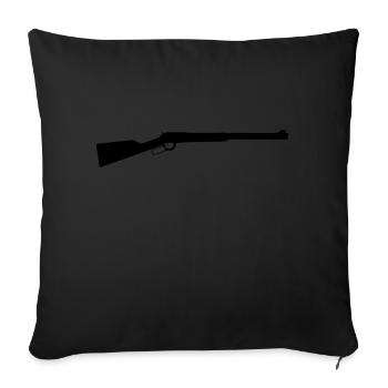 lever action rifle western - Sofa pillowcase 17,3'' x 17,3'' (45 x 45 cm) - black - Front