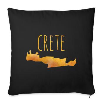 crete - Sofakissenbezug 45 x 45 cm - Schwarz - Vorne