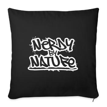 Nerdy by Nature - Sofa pillowcase 17,3'' x 17,3'' (45 x 45 cm) - black - Front