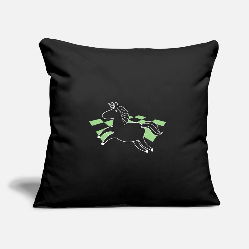 Chess Horn Chess Pattern Unicorn Gift Sofa pillowcase 17,3'' x 17,3'' (45 x 45 cm)