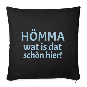 Hömma - Housse de coussin décorative 45 x 45 cm - noir - Devant