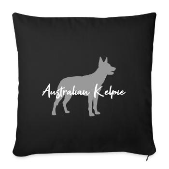 Australian Kelpie - Sofakissenbezug 45 x 45 cm - Schwarz - Vorne