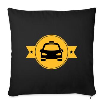 Taxi - Sofa pillowcase 17,3'' x 17,3'' (45 x 45 cm) - black - Front