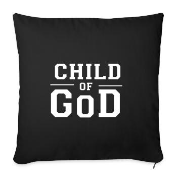 child of god - Sofa pillowcase 17,3'' x 17,3'' (45 x 45 cm) - black - Front
