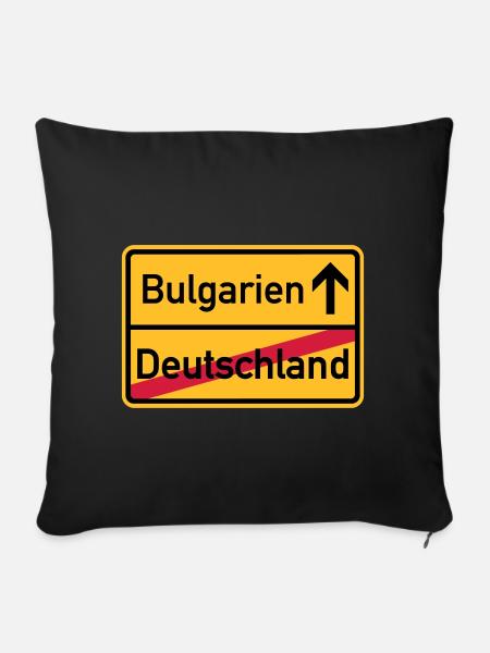 Bulgarien - Sofakissenbezug 45 x 45 cm - Schwarz