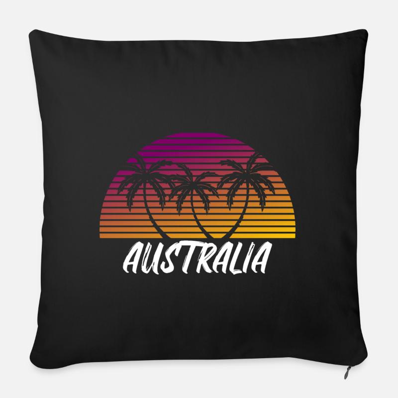 Australia - Sofakissenbezug 45 x 45 cm - Schwarz