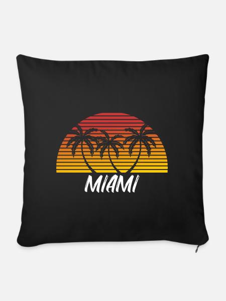 Miami - Sofakissenbezug 45 x 45 cm - Schwarz